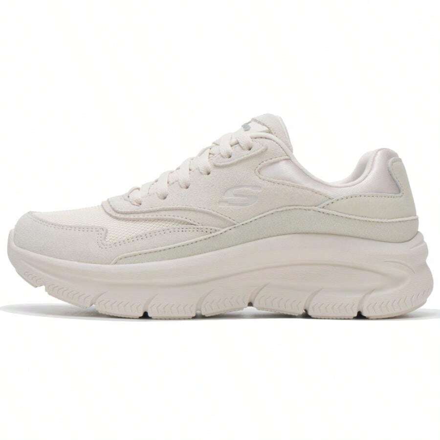 Skechers Giày thường ngày Modern D'LUX Series dành cho nữ, Giày nhẹ dành cho nữ khi đi du lịch và chơi thể thao cự ly ngắn, 158590-OFWT - sữa - Xem 1