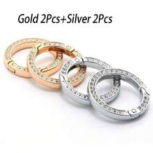 NYXIA 2 Buah/4 Buah/6 Buah/8 Buah/10 Buah Klip Gesper Cincin O Pegas, Kait Jepit Pegas Pemicu Paduan Logam Mengkilap untuk Gantungan Kunci, Tas Tangan, Gantungan Kunci, dan Aksesoris Lainnya - MultiWarna - View 14