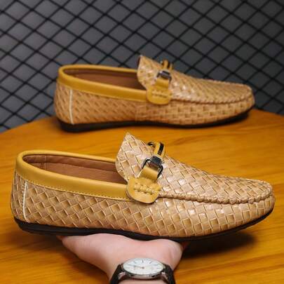 Mocassini casual da uomo, versatili nuovi mocassini slip-on da barca, scarpe sciatte, scarpe da barca in pelle, scarpe casual piatte, scarpe formali d