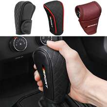 PU Leather Car Shift Handle Cover Gear Lever Decor Protective Cover For Audi For BMW For Mercedes Benz For VW For - one-size - View 1