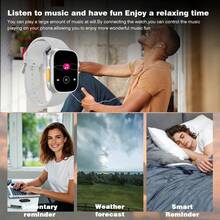 1pc Unisex Silicone Strap Smart Watch With Calling, Pedometer, Calorie Tracking, SMS Notification, Multi-Function For Android And IOS Smartphones - Multicolor - View 5