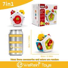 WeRein Cubo de atividades 9 em 1 para bebês e crianças pequenas, brinquedos sensoriais Montessori para crianças de 1, 2 e 3 anos, brinquedos educativos Fidget Busy Board, brinquedos de viagem para crianças de 18 meses, presentes para bebês como meias de Natal - Multicolorido - Ver 11