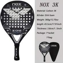 Vợt tennis sợi carbon NOX 2025, sợi carbon 3K, mút EVA, mẫu cao cấp chuyên nghiệp, lựa chọn lý tưởng cho người đam mê thể thao, quà tặng ngày lễ. - Nhiều màu - Xem 9