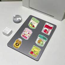 50张卡通食物原创彩色彩绘充气零食可爱ins风创意装饰收纳盒冰箱贴 - 彩色 - 查看 9