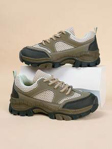 Boys' New Fashionable Comfortable Mesh Breathable Outdoor Sports Durable Non-Slip Hiking Shoes, Versatile Sports Sneakers