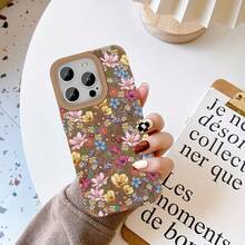 Funda para móvil con diseño retro de piel sintética de oveja. Compatible con phone 16 Pro Max, 15 y 14 Plus. Diseño moderno y artístico. Color marrón. Protector de alta calidad. Suave y acolchado. Para hombres y mujeres. - Colores mixtos 1 - Ver 5