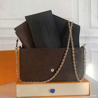 2025 Ny 3-i-1 Mahjong-väska - Vintageblommönster, Axelkedja | Axelväska, Axelväska & Handväska för Dam