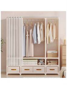 Tủ quần áo phòng ngủ thiết thực và thanh lịch, Giá treo quần áo đứng trên sàn, Giá treo quần áo chắc chắn, Tủ quần áo sang trọng có sức chứa lớn, Tủ cất quần áo dễ lắp ráp, Quần áo, Quần, Tủ cất chăn, Nhiều kích cỡ và kiểu dáng, Sức chứa lớn và dễ lắp ráp - Nhiều màu - Xem 3