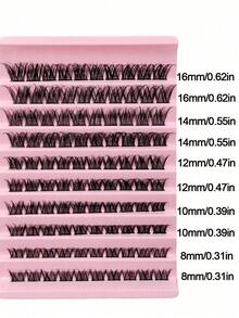 120 PCS Dramatic Eyelashes Bundles Crossed Natural Soft Faux Mink Individual Fluffy DIY Clusters Lashes Segmented Eyelash Extensions Makeuplash Clusters,Eyelash Clusters,Individual Eyelashes,Lashes,Fake Lashes - D 4 - 查看 7