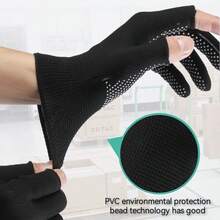 Special Gloves For Men And Women Working, Two, Three, Five Fingers, Work, Wear-Resistant, Non-Slip, Riding Durable And Lengthened - Black - View 4