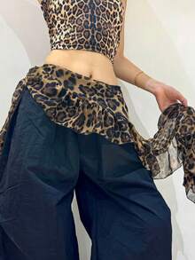 Pailletten Jazz Tanzbandage Leoparden Muster Quasten Gürtel Hip Hop Bandana Overall Gürtel - Verschiedenfarbig - Übersicht 8
