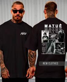 Matuê Unisex T-Shirt Time Machine Rap Light Years National Trap - 黑色 - 查看 1