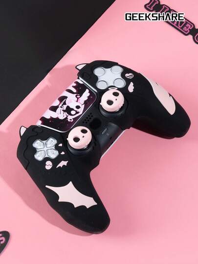 GeekShare Conjunto de 4 capas de silicone para controle de esqueleto e demônio, com 2 capas para polegar e 1 adesivo