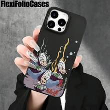 Phone 1PC Fundas protectoras y fundas protectoras de imitación con agujeros grandes con estampado de cómic marino, adecuadas para phone16promax, 16 15pro, 14 14 Plus/14 Promax, 13 13 Pro, 12Pro, 11/11 Pro Pro Series. Regalos Cumpleaños Y Fiestas - Negro - Ver 2