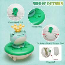 4 Modes Baby Bath Toy | No-Mildew Sprinkler Toy For 18M+ Toddlers | Fun Pool & Beach Water Play Set | Shower Bathtub Gift For Boys Girls - Green - View 6