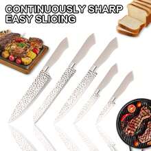 23 PCS Silicone Kitchen Utensils Set And Kitchen Knife Set With Removable Knife Cover, Non-Stick Heat Resistan Kitchen Tools Best Kitchen Cookware Include 12 Pcs Silicone Cooking Utensils 5 Pcs Chef Knife Set - Màu Khaki - Xem 7