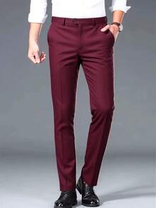 3 PiecesMen's Suit Set: Fashion Long Sleeve Blazer, Vest, And Trousers For Wedding, Party