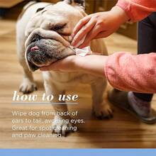Toallitas húmedas multiusos totalmente naturales para perros de, 50 unidades - Toallitas para cachorros - Ver 6