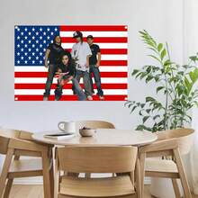 Tokyo Hotel Flagge Wandteppich aus Polyester 90g, Muster für Studentenwohnheim, Schlafzimmer, Wohnzimmer, Heimdekoration, schönes Kunstwerk Wandteppich, ideales Urlaubsgeschenk