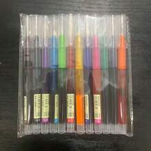 12pcs Goodbye To Ink Leakage And Dirty Hands! 12-Color Liquid Ink Rollerball Pens, Large Capacity Refills Write Smoothly Without Ink Leakage, Quick-Drying Oil-Based Ink, 0.5mm Needle-Tip For Precise Ink Control, Ideal Stationery For Students, Exams, And Daily Note-Taking - Multicolor - View 8