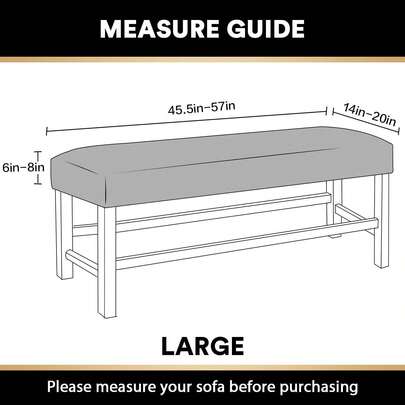 Velvet Spandex Bench Covers For Dining Room - Soft Thick Velvet Bench Slipcover Bed Bench Cover Removable Washable Bench Seat Protector For Living Room, Kitchen, Bedroom (Large, Grey),12702119