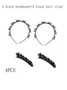 2pcs Woven Hairbands & Bangs Clips Hair Accessories, Multi-Layer Hollow Headband & Hair Clips Top Clips, Hair Accessories For Women, Hair Tools, Beauty Accessories, Curly Hair Accessories, Hair Accessory, Fall, Travel, Hair Tools, Accessories Women, Hair Stuff, Fall, Hair Accessories Women, Hair Tools, Hair Stuff, Stuff, Beauty Accessories, Gifts, Travel, Gifts For Women, Hair Stuff, Stocking Stuffers,Stocking Stuffers,Stocking Fillers,Stocking Stuffers For Women,Stocking Fillers Women,Christmas Gifts,Gifts,Christmas Stocking Fillers,Gifts For Women,Gift,Christmas Gift,Stocking Stuffers For Adults,Stocking Fillers For Adult,Hair Stuff,Women's Accessories,Stocking Stuffer,Coming-Of-Age Hair Accessory,Christmas Hair Accessories,Gift Ideas For Women,Beauty Stocking Fillers,Christmas Gifts For Women - Multicolor - View 13