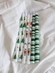 2pcs, 9.84-Inch Christmas Long-Handled Candles, Featuring Fun Designs Of Christmas Trees And Snowmen, Suitable For Home Decoration, Can Be Used For Holiday Arrangements, And Are Christmas Scented Candles - Multicolor - View 11