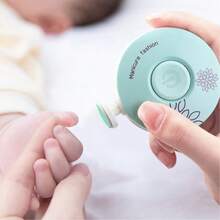 1pc AAA Batterie Electric Baby Nail Trimmer ,Newborn Nail Clipper Kit, With 6 Grinding Heads,Round Handheld Ergonomic Electric Manicure Set,MQ-800,Suitable For Infants, Babies,Children, And Adults Nails