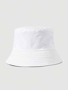 1 pieza Sombrero de cubo de unicolor para mujer, gorra para senderismo con protección UV, ajustable, accesorio de moda para viajes diarios, playa, festivales - sombrero de cubo - Ver 14