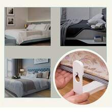 4-Piece Invisible Bed Sheet Clips - Non-Slip Duvet Stays, Secure Mattress Grip, Durable PP Plastic, Grey, Ideal For Raised Edges, Neat Bedding Arrangement - Multicolor - View 5