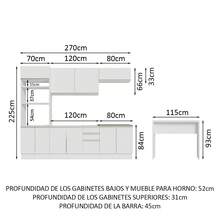 Complete Modular Integrated Kitchen Madesa Glamy 315cm Bb 02 - White - View 3