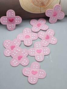 2pcs/5pcs/10pcs Patch Bordir Silang Bentuk Hati, Cocok untuk Anak Perempuan, Tas Ransel, Hoodie, dan Aksesoris Pakaian Lainnya - MultiWarna - View 9