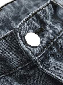 Jeans rectos de denim para niños adolescentes - Gris Oscuro - Ver 5