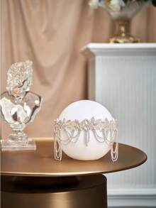 BABEYOND 1920s Flapper Headpiece Roaring 20s Headband Great Gatsby Headband Chain For Women Vintage Hair Accessory - trắng - Xem 3