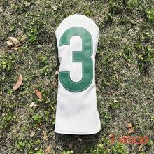 Golf Club Head Cover, Golf Club Protective Sleeve, Driver PU Material Better Protection For Golf Clubs, Practical Minimalist Style - White - View 8