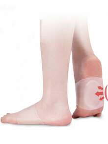 1 Pair Silicone Heel Cups, Soft Cushion Heel Sleeves With Shock Absorption, Flexible Heel Support Pads For Shoes & Daily Wear - White - View 5