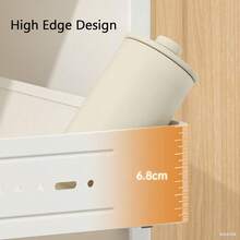 Carbon Steel Retractable Cabinet Pull-Out Storage Box, Kitchen Drawer Basket Shelf, Under Sink Seasoning Pot Storage Rack, Adjustable Width - White 51-75cm - View 5