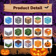 100pcs Creative Building Blocks Halloween Construction Toys, Magnetic Building Blocks, Halloween Gift