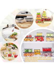 48pcs Food Storage Containers With LIDS, Plastic Food Containers For Kitchen Storage And Organization, Leak-Proof Sealed Containers, Kitchen Food Containers, Including Labels And Pens - Black and White - View 10