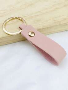 1pc Personalized Name Leather Keychain, Customized Text Music Code Design Key Ring, Minimalist Bag Charm, Car Key Accessory, Gift For Friends And Family - Multicolor - View 13