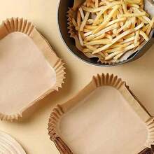 100pcs  Original Color Air Fryer Cooking Paper: Non Stick, Heat-Resistant Square Shaped Baking And Cleaning More Efficiently, A Good Helper For Healthy Cooking - 100Pcs(more Favorable Shipping Fee) - View 8