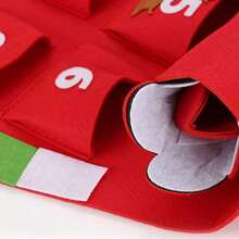 Calendário do Advento de Feltro Pendurado na Parede Calendário do Advento de Papai Noel com Bolsos 24 Dias para Presente de Natal Infantil DIY Conjunto de Árvore de Natal de Feltro Decorações de Natal Enfeites de Parede Pendurados para Decorações Natalinas em Casa, Porta, Decoração de Quarto de Inverno, Presentes de Natal, Decoração de Natal