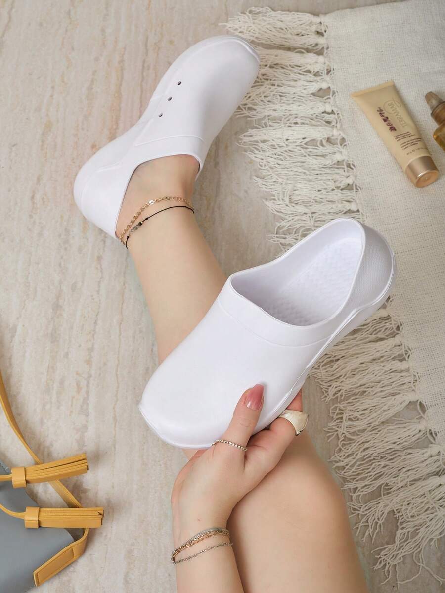 Zapato Medico Salud Chef Cocina Suela Antiderrapante Hombre Mujer - Blanco - Ver 1