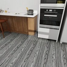 1 Roll Artyuan Gray Wood Grain Self-Adhesive Floor Sticker, Waterproof Vinyl Floor Decorative Sticker For Home Decor - Grey - View 15
