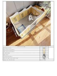 Pet Dog Fence, Home Use Dog House, Indoor Small Dog Breed Teddy Isolation Gate With Toilet Area, Dog Cage - Multicolor - View 13