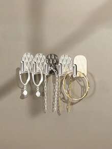 Bộ 5 móc dán mini không cần khoan, giá đựng trang sức treo tường, giúp sắp xếp gọn gàng vòng cổ và phụ kiện, giá treo tường tiết kiệm không gian, kệ trưng bày trang sức trang nhã cho phòng ngủ hoặc ký túc xá, keo dán dễ tháo lắp với độ bám chắc chắn, giá đựng trang sức lắp đặt nhanh chóng, thiết kế gắn ẩn, phụ kiện trang trí đa năng cho không gian nhỏ. - Nhiều màu - Xem 8