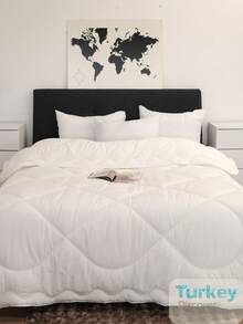 Luxurious 4-Season Luxury Quilt, 1pc Comforter With Soft And Breathable Hotel Style Fabric, Machine Washable, Comes Without Pillow Covers Or Inserts - White - View 1