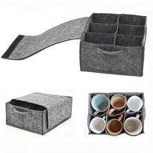2PCS Caravan Plate Holder Tableware Storage Bag For Motorhome Campervan Boat Cupboard - Dark Grey - View 8