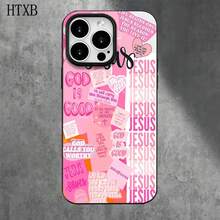 Funda protectora para phone con diseño de letras rojas y orificios grandes. Compatible con phone 16 Pro Max, 16, 15 Pro, 14, 14 Plus/14 Pro Max, 13, 13 Pro, 12 Pro, 11/11 Pro. Ideal para regalar en cumpleaños y otras ocasiones especiales. - Negro - Ver 6