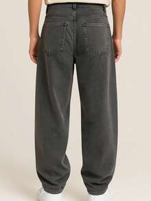 Men's Balloon Jeans Urban Style Loose Fit Casual Streetwear - Xám - Xem 4